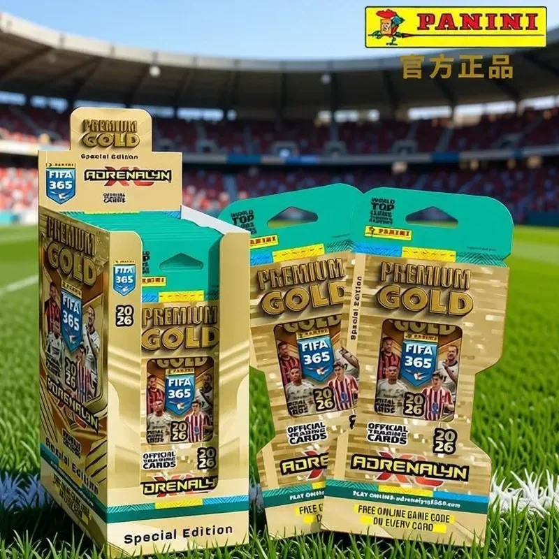 PANINI 2026 FIFA 365 Adrenalyn XL Premium Gold Edición Especial, Tarjetas Coleccionables Oficiales de Estrellas de Fútbol, Tarjetas Doradas, Regalos Coleccionables