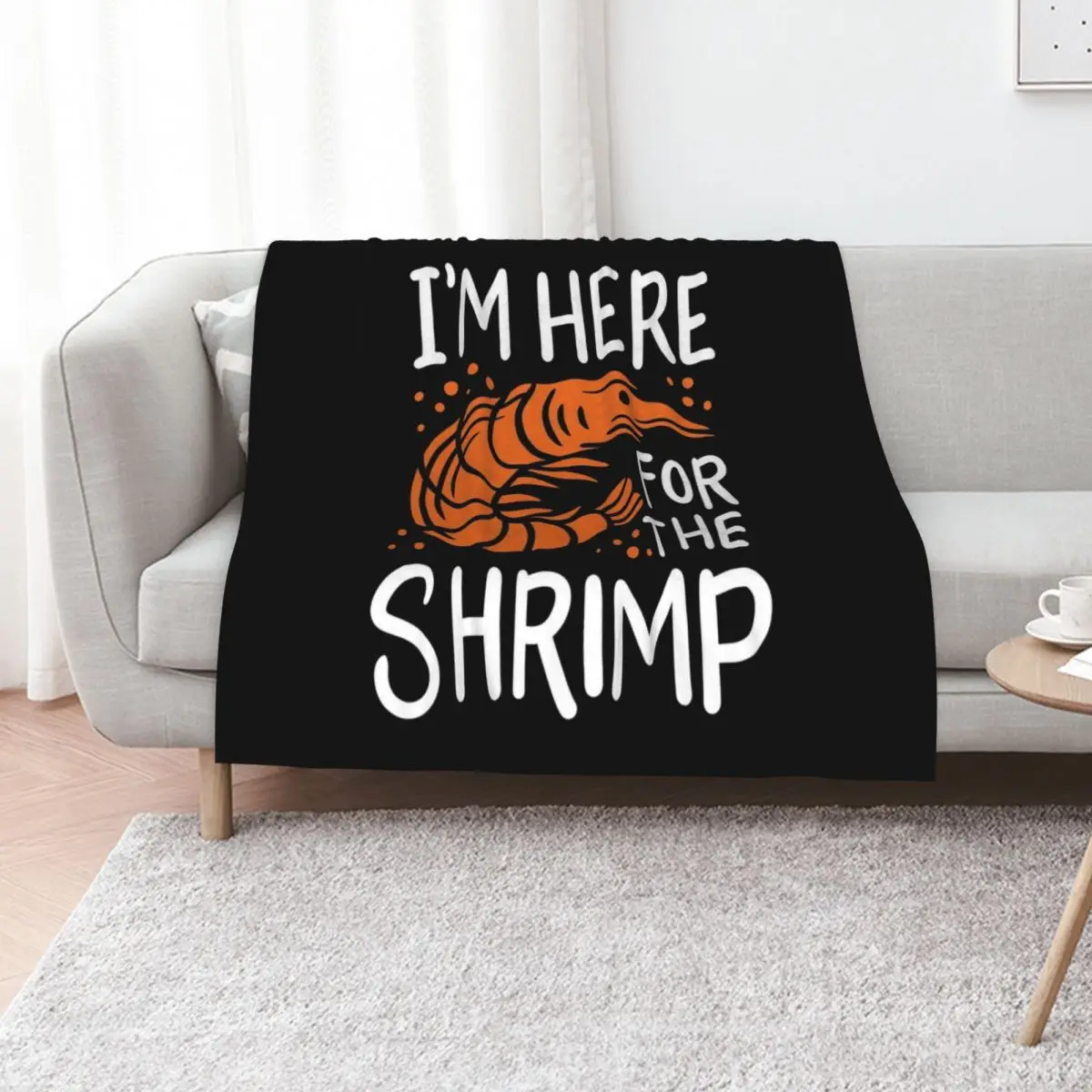 Shrimp Seafood Throw Blanket wednesday Flannel Softest Quilt For Decorative Sofa anime Blankets