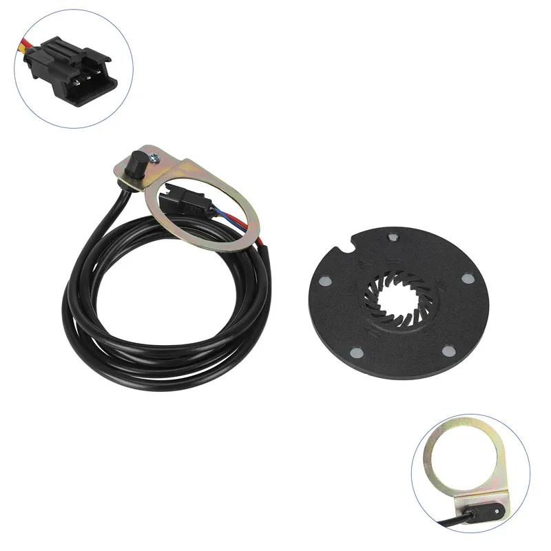 

Electric Scooter Pedal PAS Sensor 90cm 2.8 RPM 5 Maonetic Booster Assist Sensor SM Plug For Bicycle E-Bike Cycling Accessories
