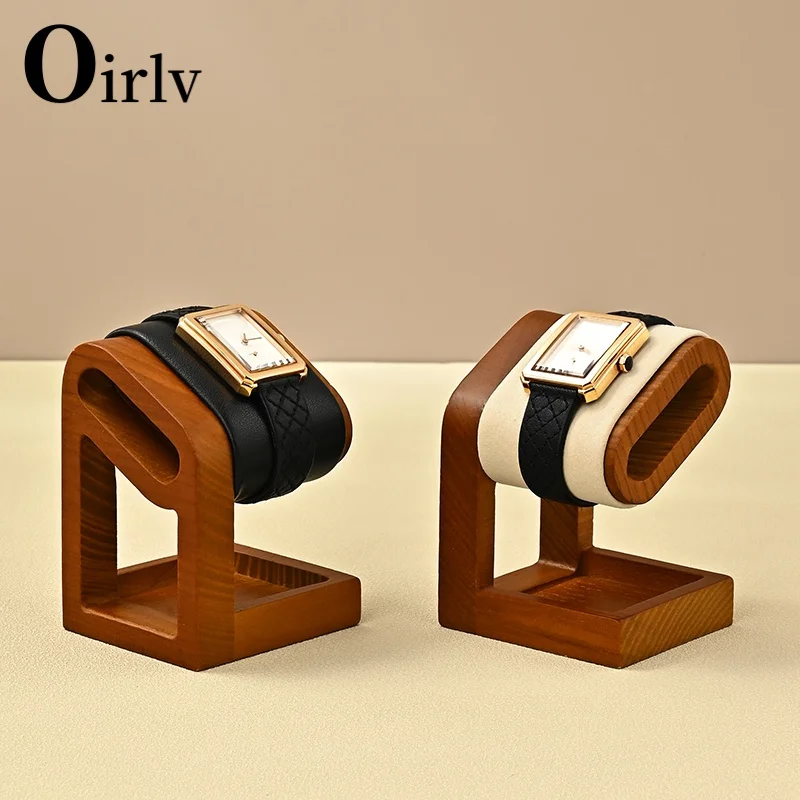 Oirlv New Retro Wood Watch Bracelet Bangle Display Holder Stand Rack Retail Shop Showcase Brazaletes Jewelry Rack Wholesale