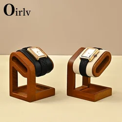 Oirlv Neue Retro Holz Uhr Armband Armreif Display Halter Stehen Rack Einzelhandel Shop Schaufenster Brazaletes Schmuck Rack Großhandel