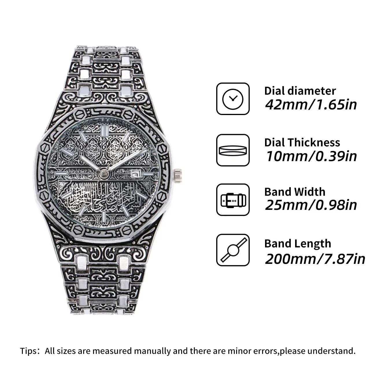 Vintage Men Quartz Watch Luxury Brand Auto Calendar Specific Lines Stainless Steel Strap Wristwatch For Mans Analog - Image 5