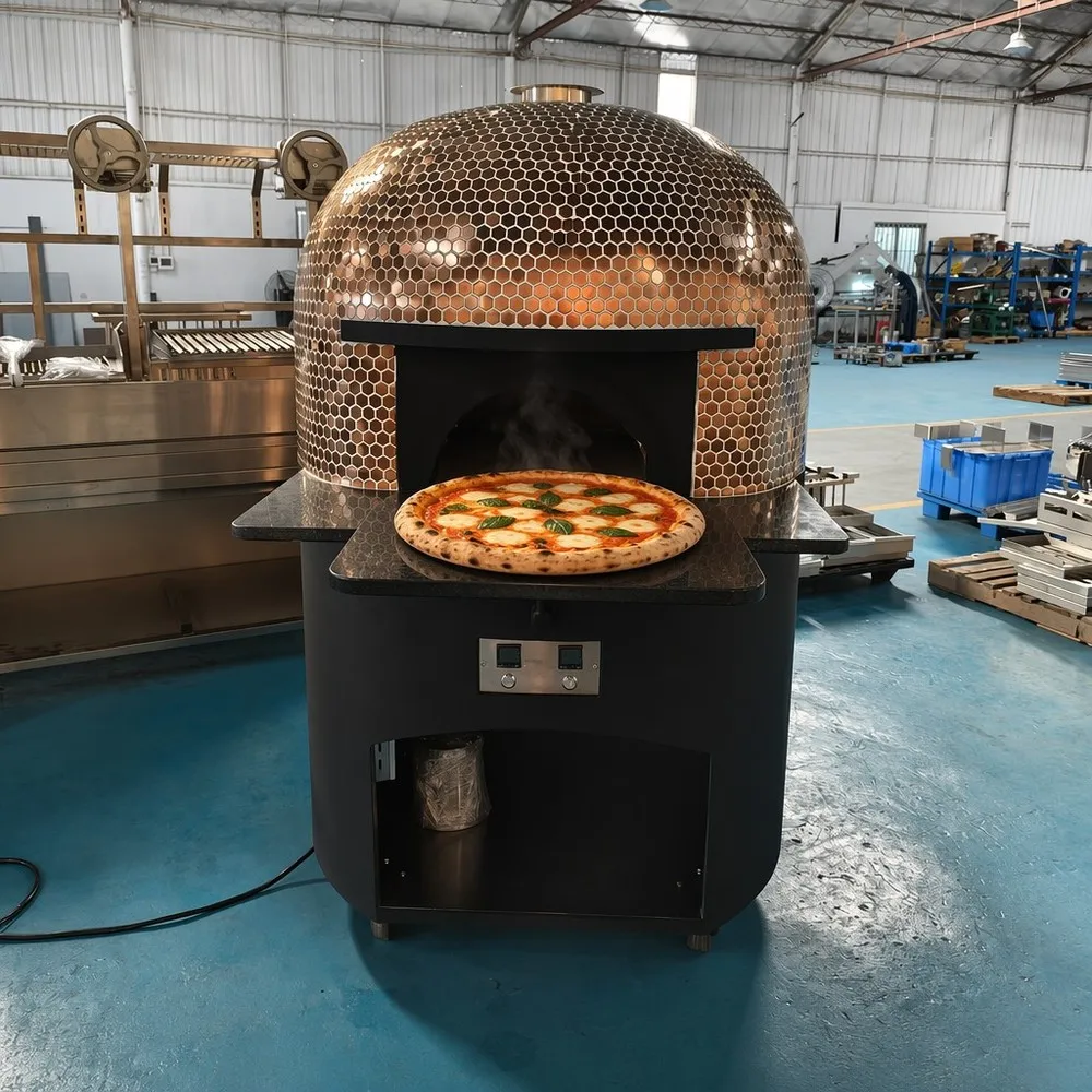 &A*Of New Innovations Materials Good Price Manufacture Brick Wooden Fired Gaz Ceramic Used Gas Rotary Pizza Oven