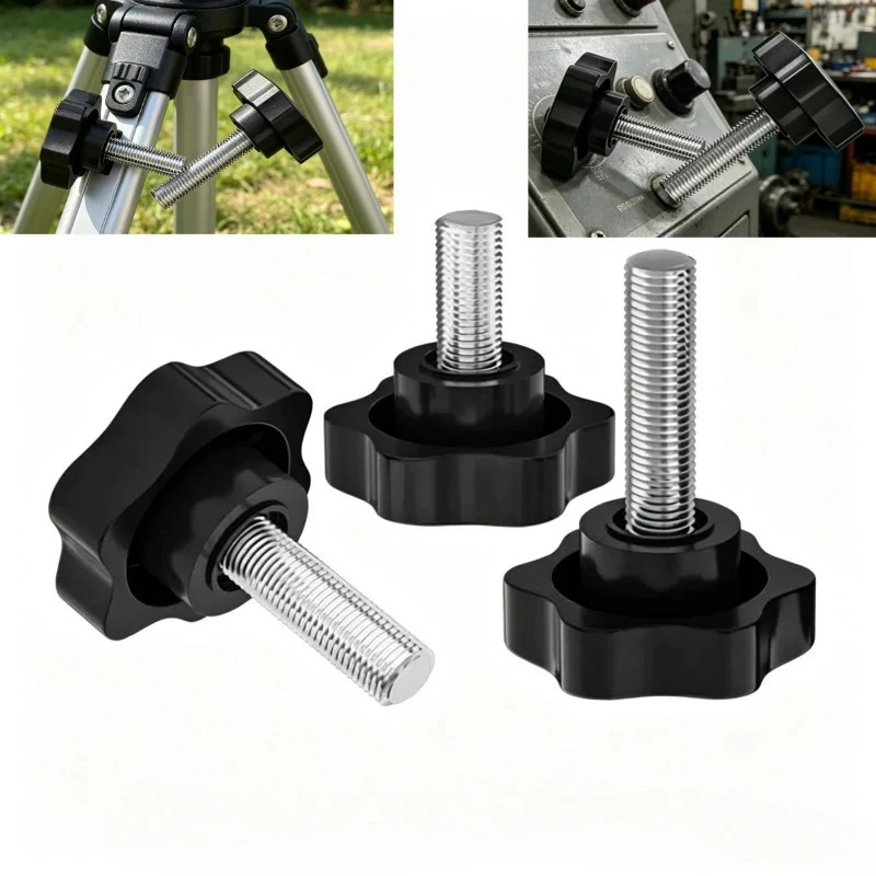 1/5PCS M4 M5 M6 M8 M10 M12 Knob Star  Clamping Screw Nut Stainless Steel Thumb Bolt for 3D Printer Camera Tripod Coffee Grinder