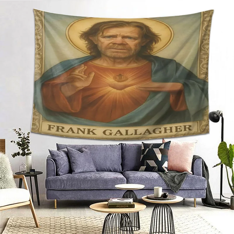 VIKAMA Shameless Frank Gallagher Tapestry Retro Funny Wall Hanging Bedroom Bedhead Dorm Gaming Room Backdrop Decor