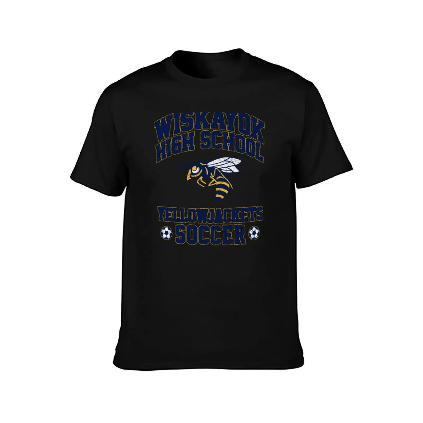 Wiskayok High School Yellowjackets Soccer (Variant) T-Shirt, Summer Casual Cotton Tee, Oversized Streetwear Tops, 100% Cotton
