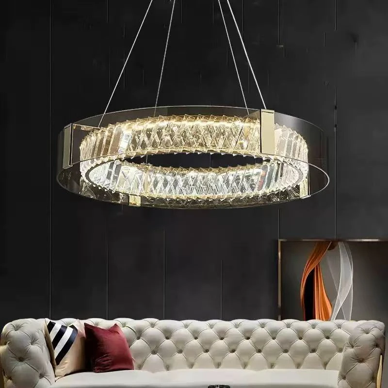 

MZISOSOD for Nordic Modern Crystal Ceiling Pendant Lamp for Living Room Bedroom Luxurious Minimalist Lighting Fixture Home