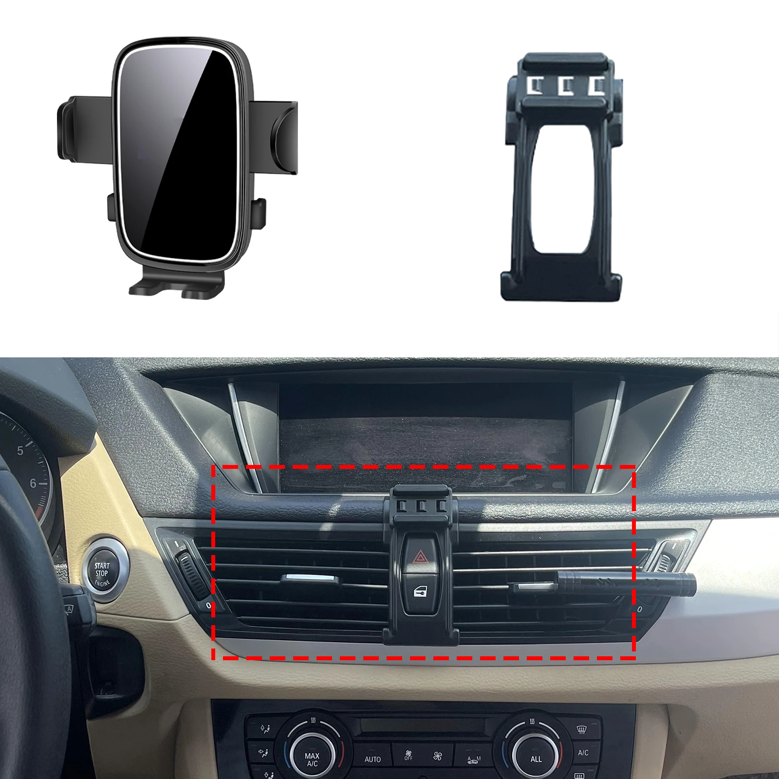

fit for BMW X1 E84 2012 2013 2014 2015 ​​Custom Fit Phone Holder Mount Dashboard Screen Base No Drill Car​​ accessoires