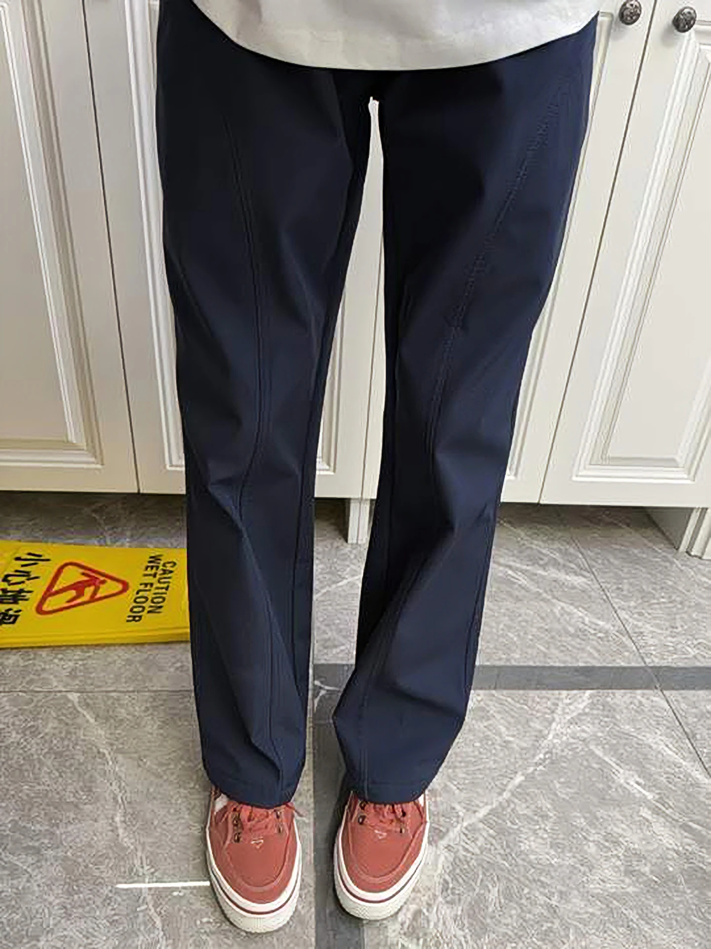 

Синие повседневные брюки на флисовой подкладке для женщин, зимние спортивные американские рабочие брюки прямого кроя, свободные, удобные