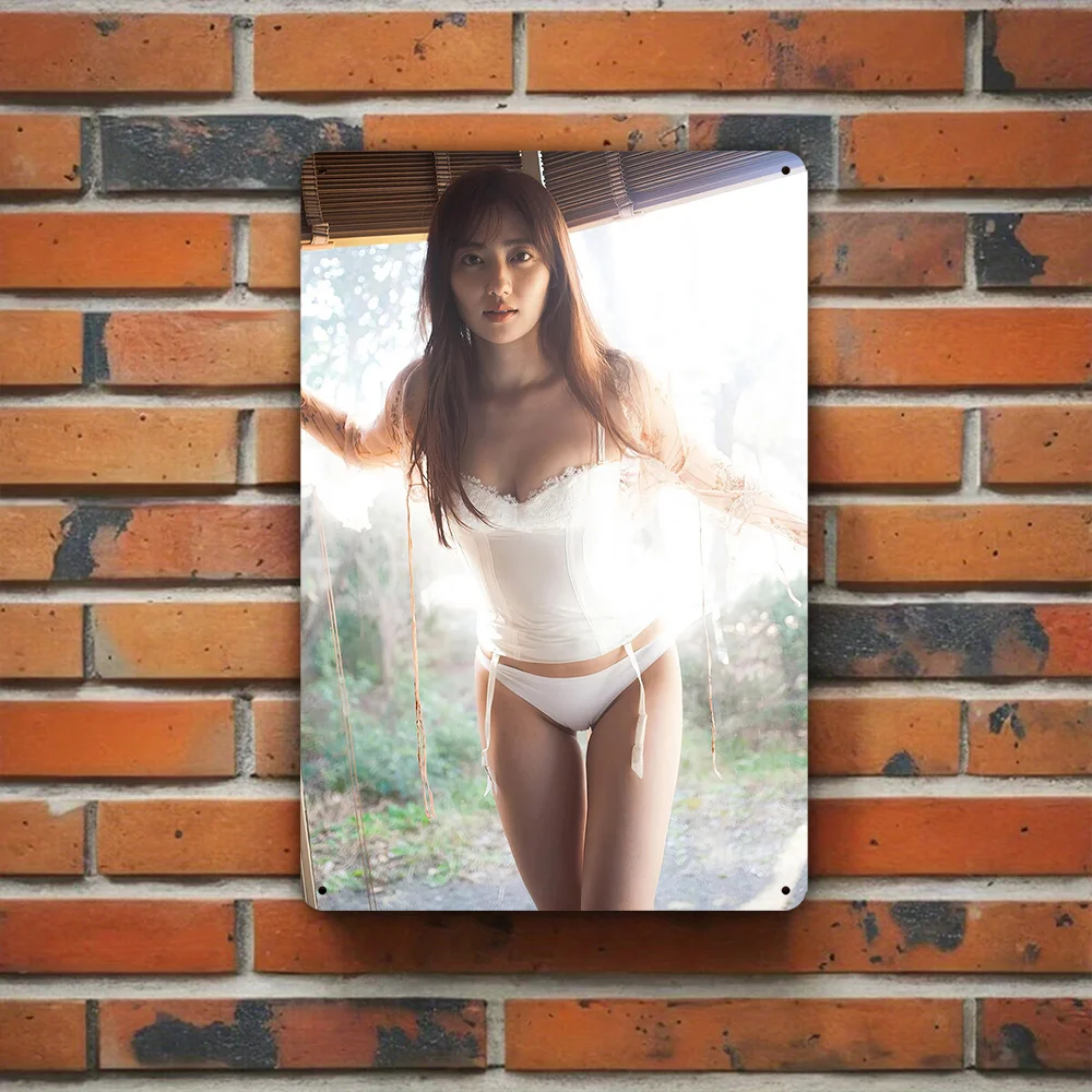 Винтажная металлическая настенная художественная вывеска Sexy Lady, алюминиевая табличка 8x12 дюймов, элегантный дизайн нижнего белья, идеально подходит для домашнего декора и подарков