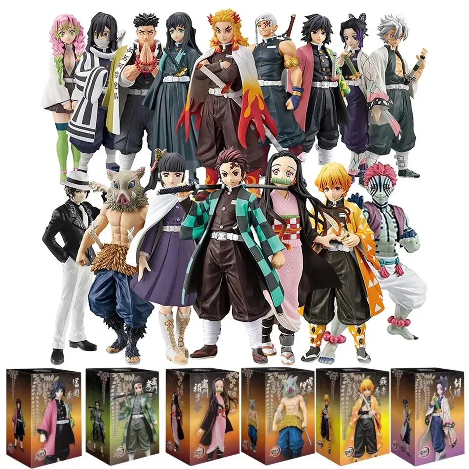 Anime Demon Slayer Kimetsu no Yaiba Kamado Tanjirou Agatsuma Zenitsu Nezuko Warrior PVC figura de acción modelo juguetes en stock caliente