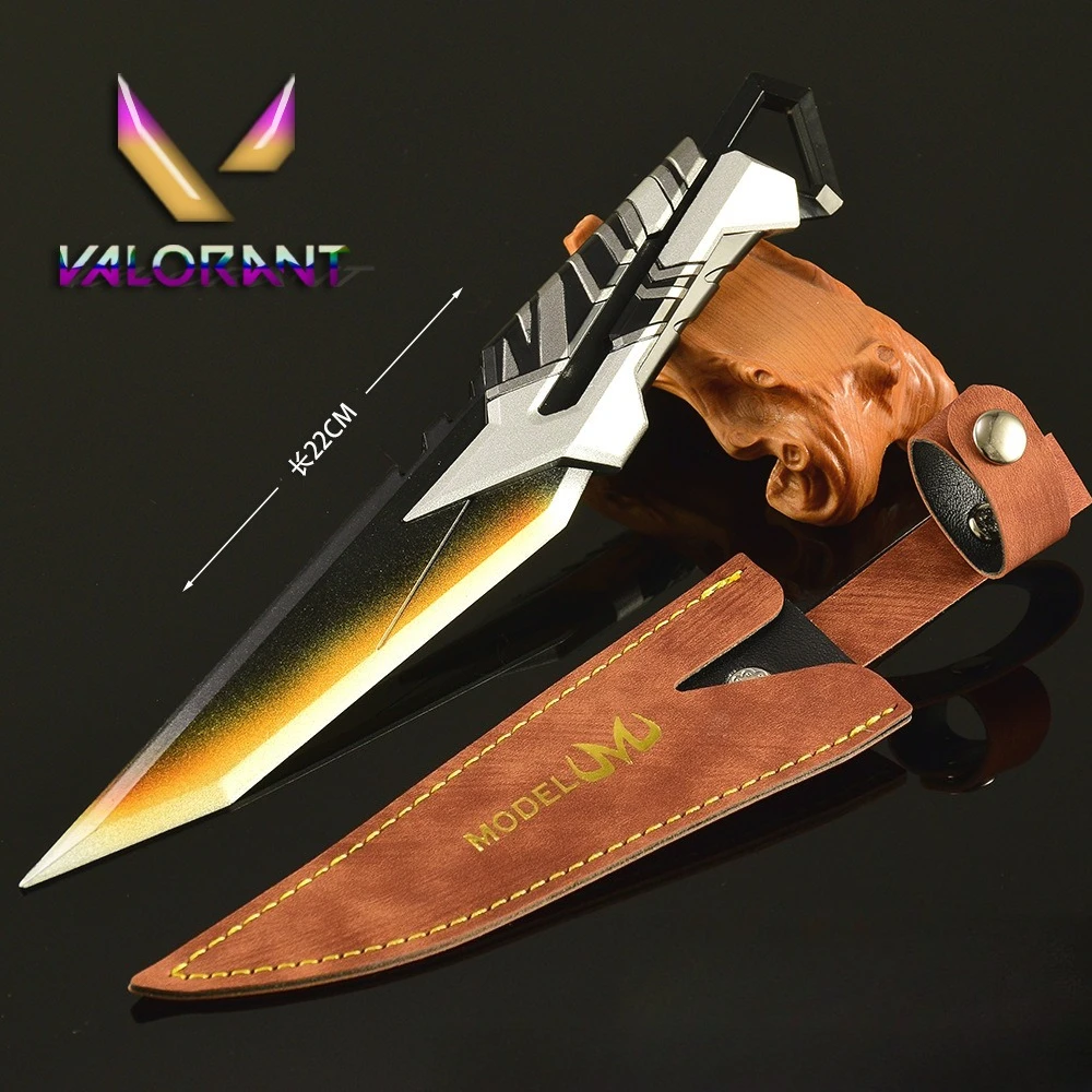 22cm バロラント ORA x ワンタップナイフ モデル ゲーム周辺機器 コスプレ小道具 高品質クラフト デスクトップコレクタブルオーナメント 男の子のおもちゃ ギフト