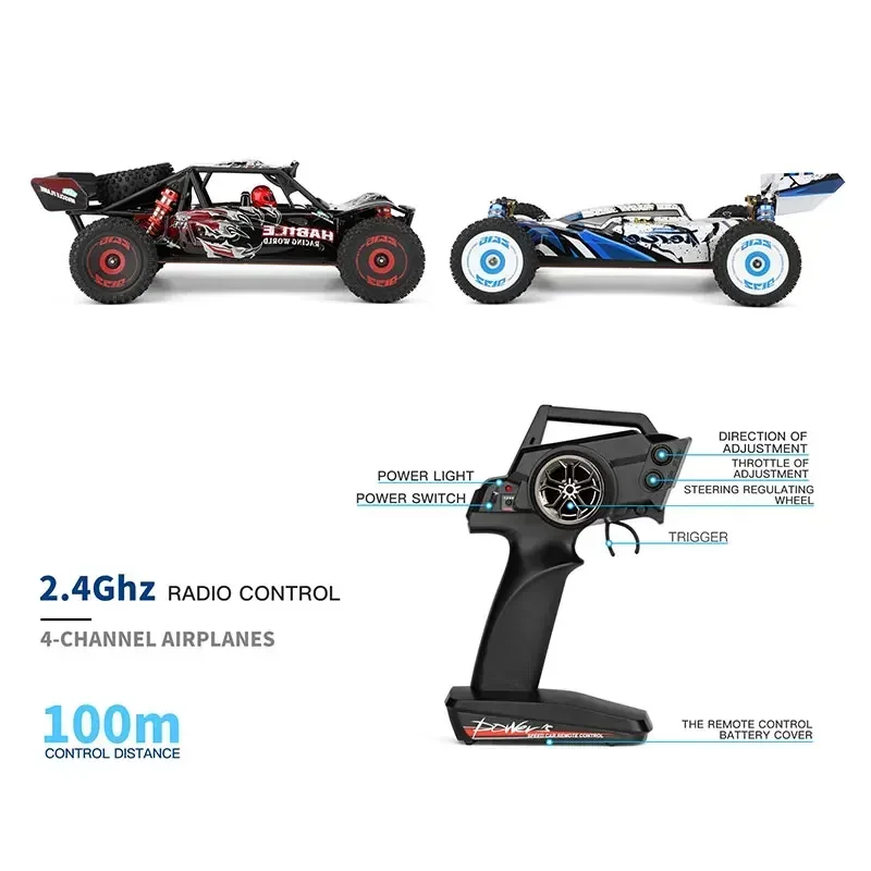 WLtoys 124008 124017 75KM/H 4WD RC Car Professional Monster Truck High Speed Drift Racing Remote Control Cars Children\'s Toys