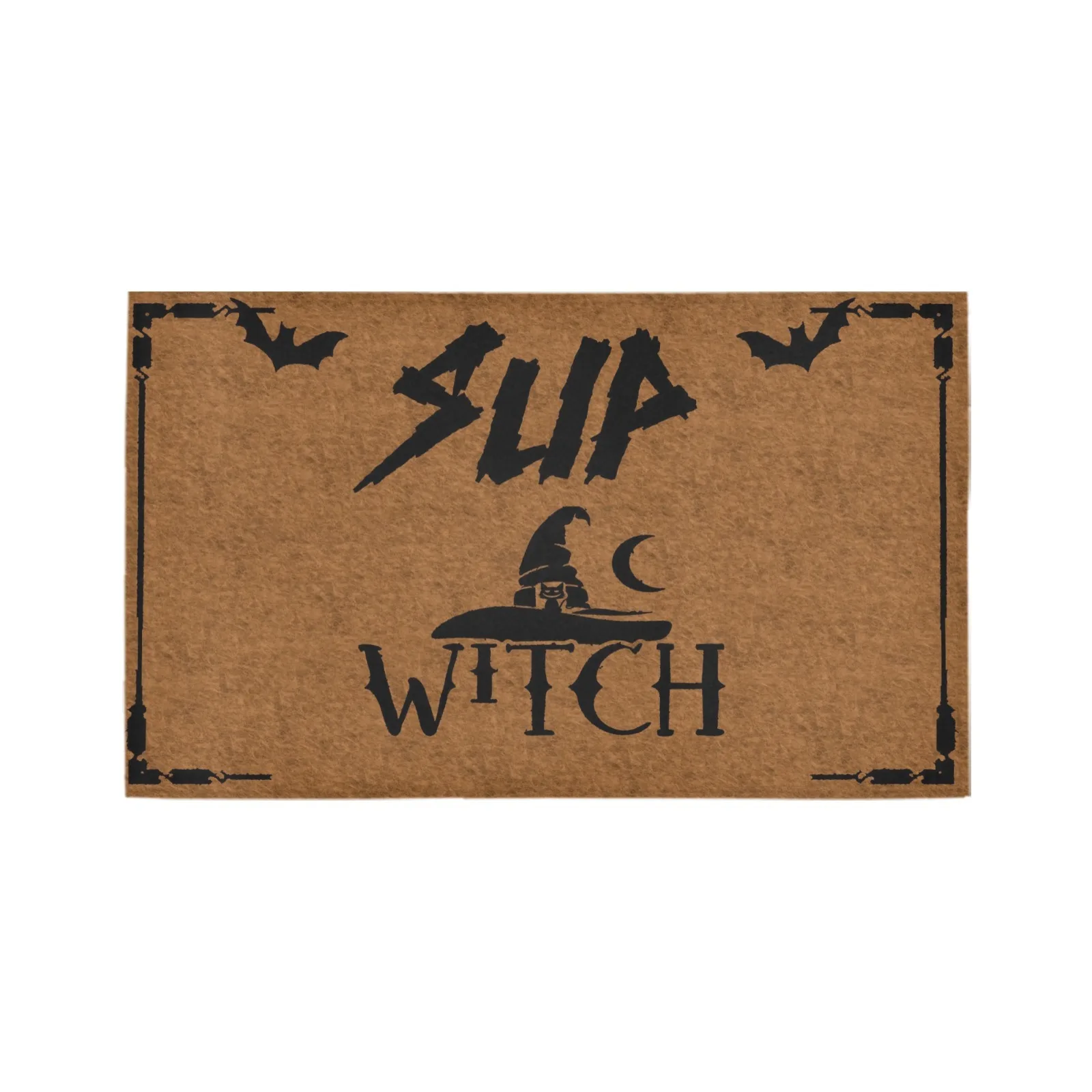 

Sup Witch Doormats Halloween Decorations Welcome Outdoor Doormat Non-Slip Rubber Entrance Christmas Season Door Mat