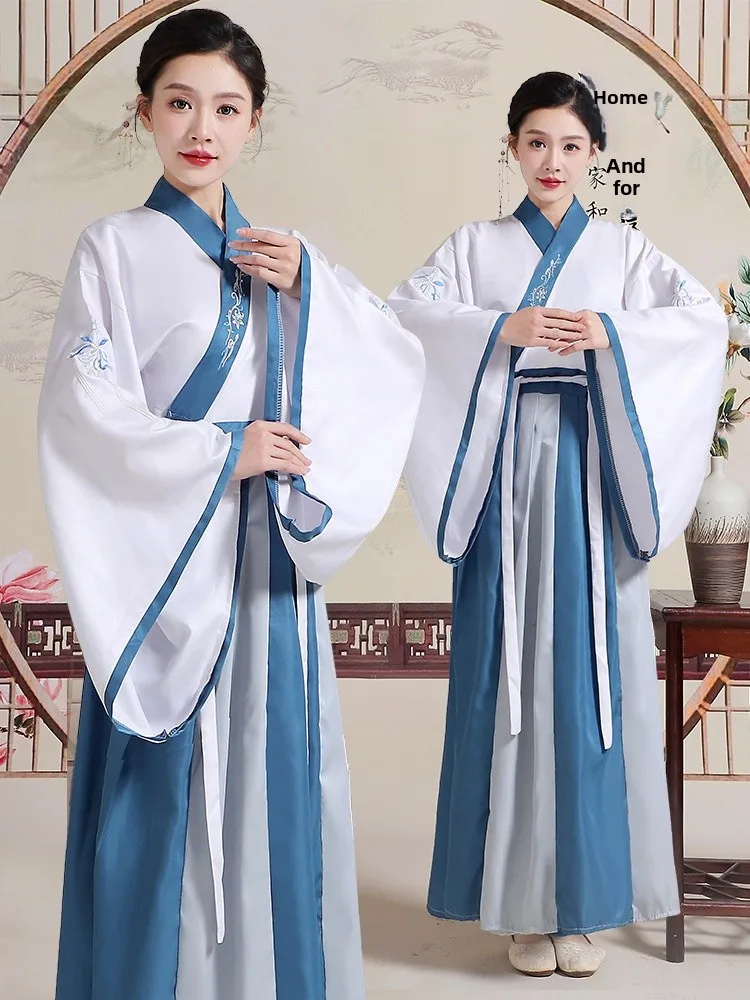 

Новая коллекция 2025: Женская одежда Ханьфу для выступлений, для учащихся средних школ, весна-лето-осень, в национальном стиле