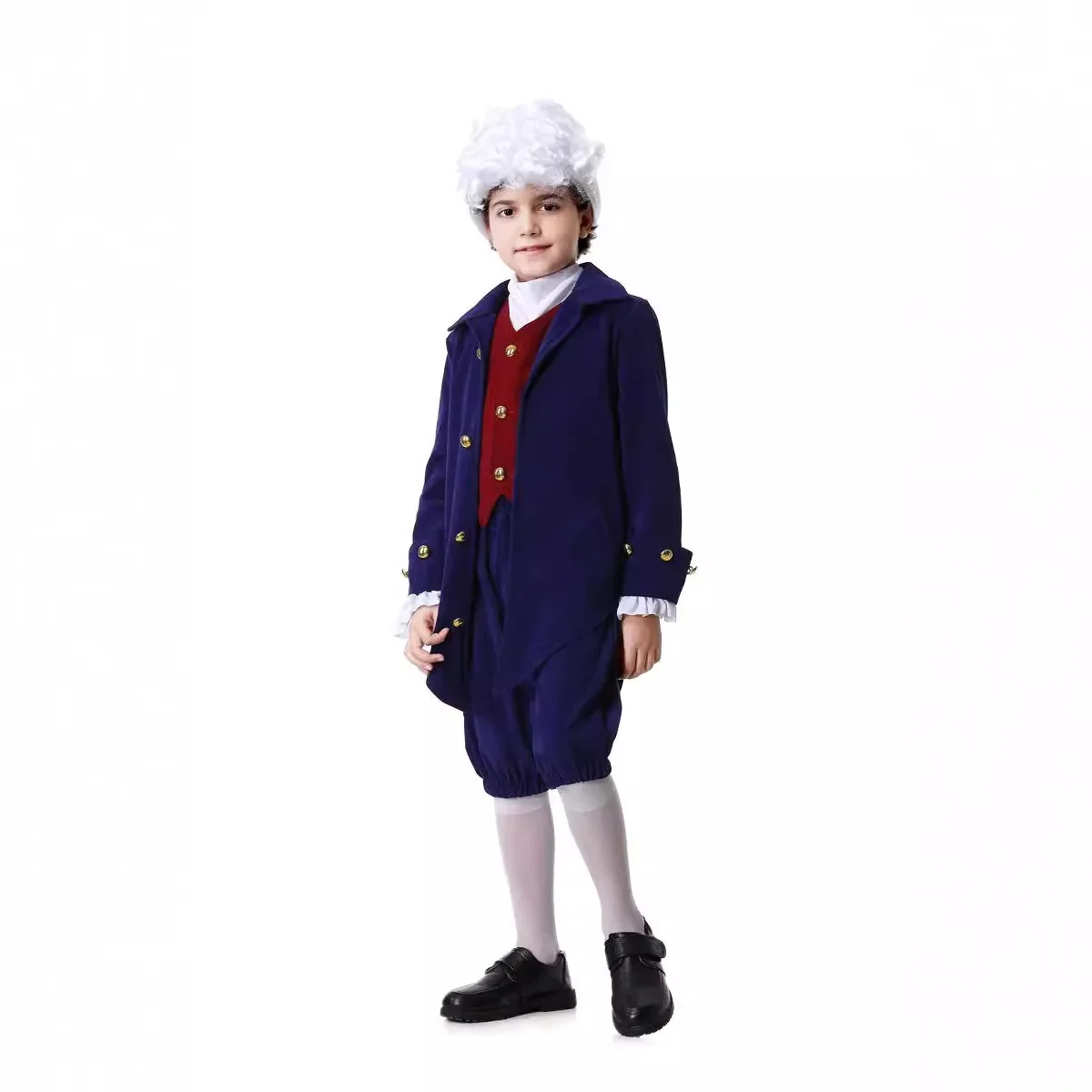 Colonial Costume Men Adult Halloween Outfit Set for Cosplay Party Washington Costume  Kids Judge Costumes Child Lawyer Costume