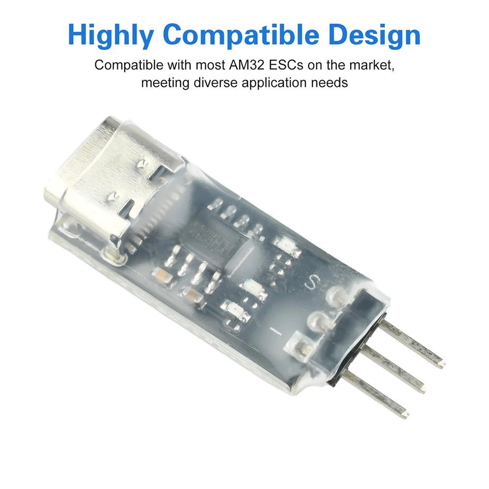 AM32 BLDC ESC Programming Parameter Adjuster 50A 75A 80A 2-7S Signal Cable for FPV Racing Drone RC Crawler Cars AM32 Firmware