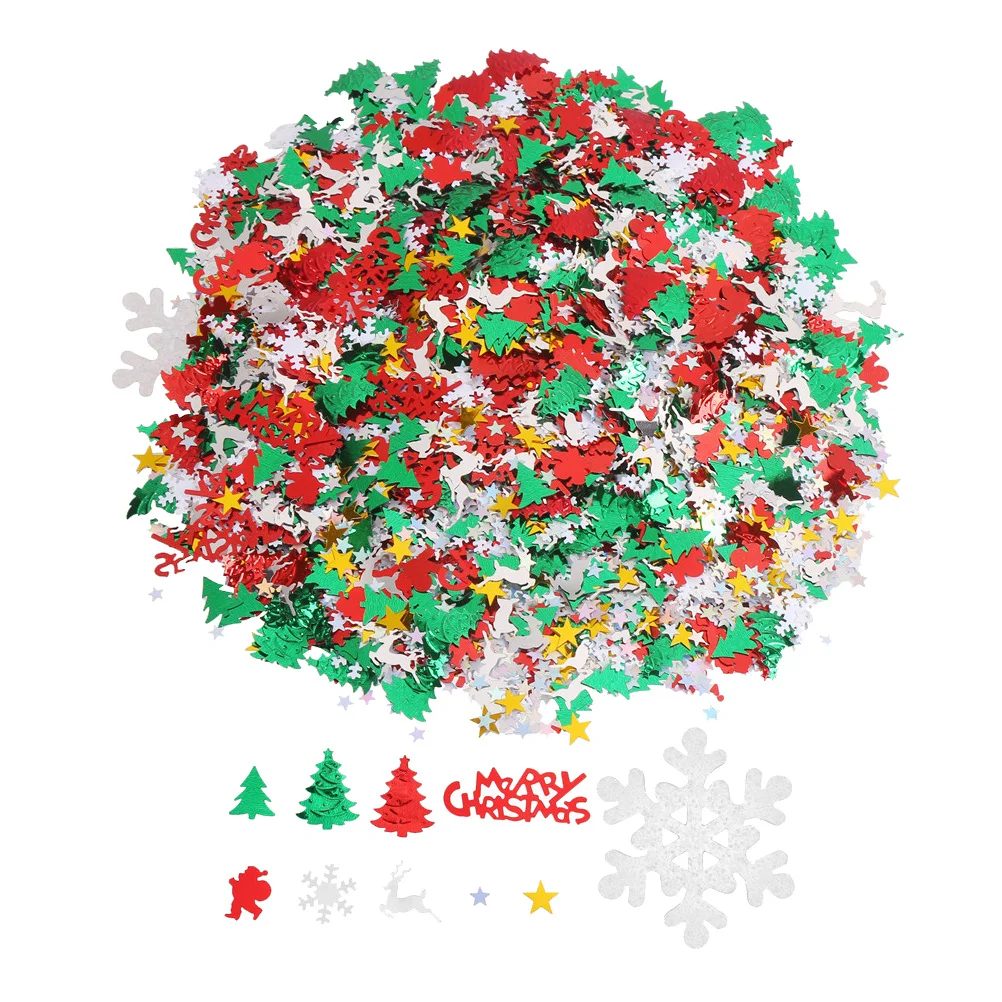 

100G Christmas Confetti Premium Plastic Material Party Decoration DIY Centerpiece Table Scatter Holiday Celebration