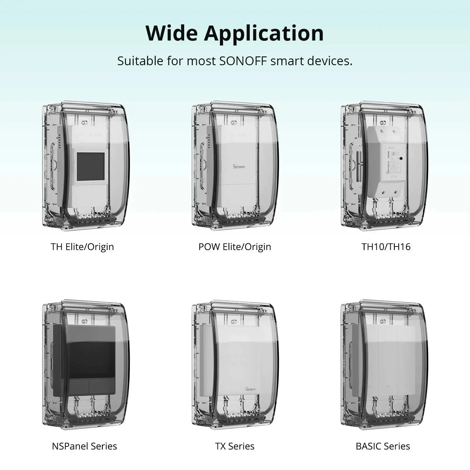 SONOFF Waterproof Box R2 Water-resistant Compatible with SONOFF TH Elite/ TH Origin/ POW Elite/ POW Origin/ M5/ TX/ NSPanel