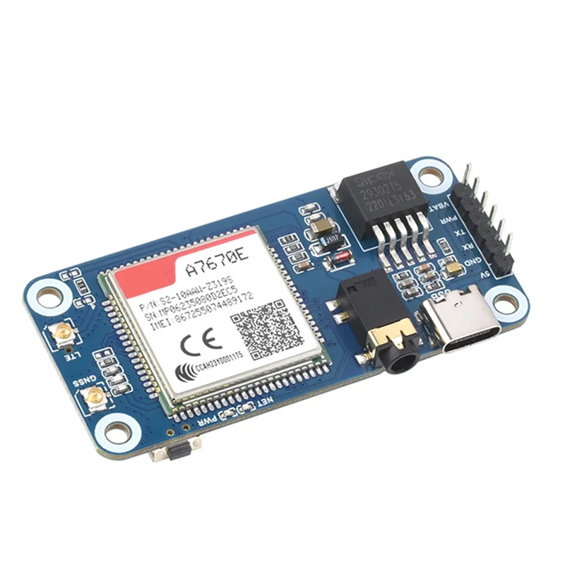 

Плата расширения Well Made-A7670E Cat-1 HAT для многодиапазона Raspberry Pi Cat-1/GSM/GPRS/GNSS поддерживает сети LTE Cat-1/2G, Easy T