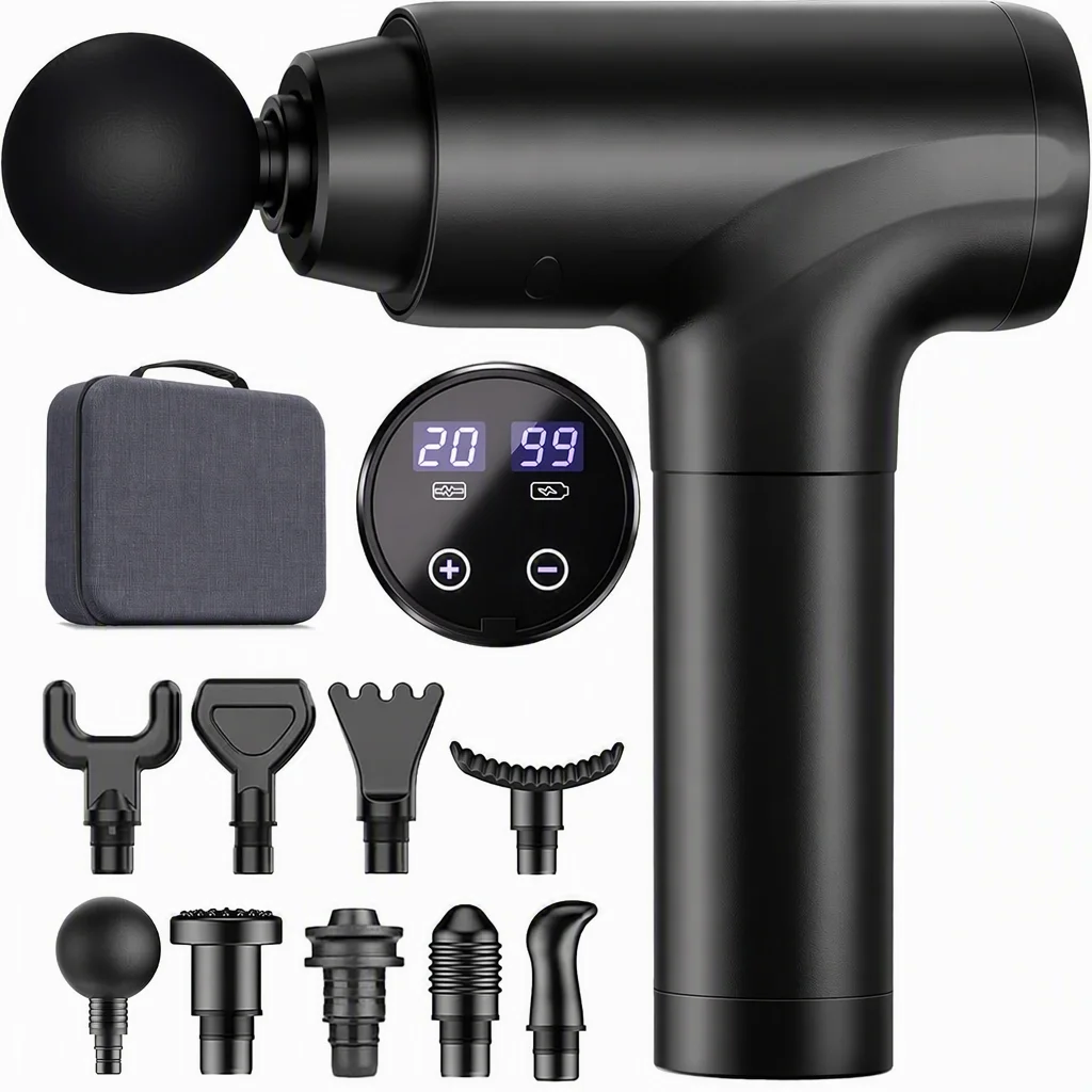 Deep Tissue Massage Gun, Handheld Muscle Massager, Gifts for Men Back Neck Massager, FSA Eligible HSA, Silent Percussion Massage Gun with Carrying Case, Gift for Parents, Gym Office Travel