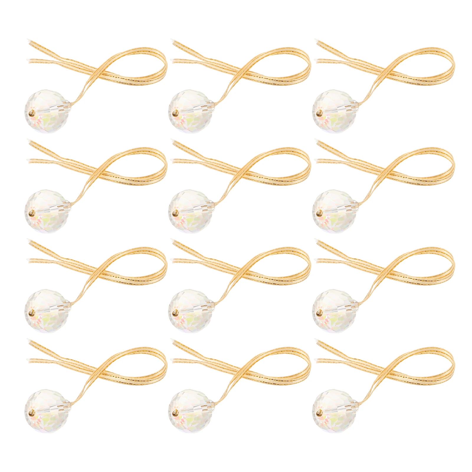 

12Pcs Crystal Ball Ornaments Sparkly Glass Baubles for Christmas Tree Decorations Festive Home Party Hanging Decor