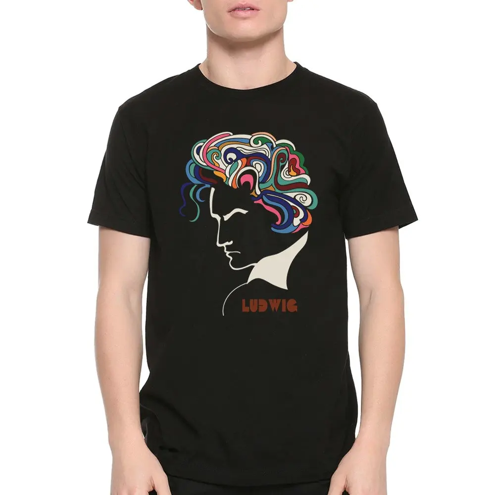 Ludwig Van Beethoven Art T-Shirt Men's Tracksuit Cotton Casual Sportswear Crew Neck Pullover Short Sleeve Tops Summer Streetwear