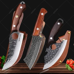 Stainless Steel Boning Knife Professional Butcher Knife Kitchen Knife Kitchen Tools Cookware for Kitchen Convenience with Cover