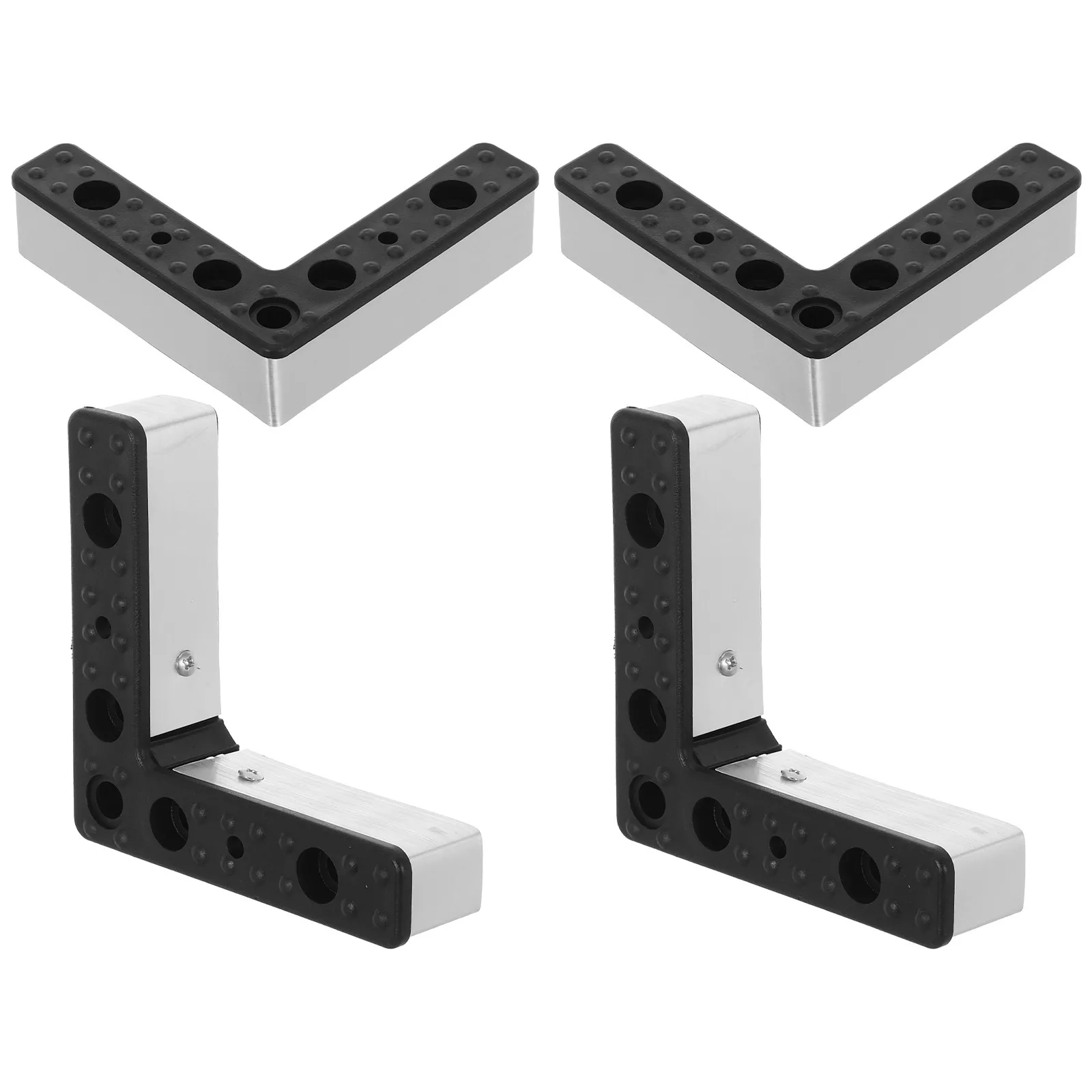 4Pcs Patio Furniture Risers Couch Sofa Legs Replacement Aluminum Furniture Feet Cabinet Bedside Table Legs Extenders With Screws