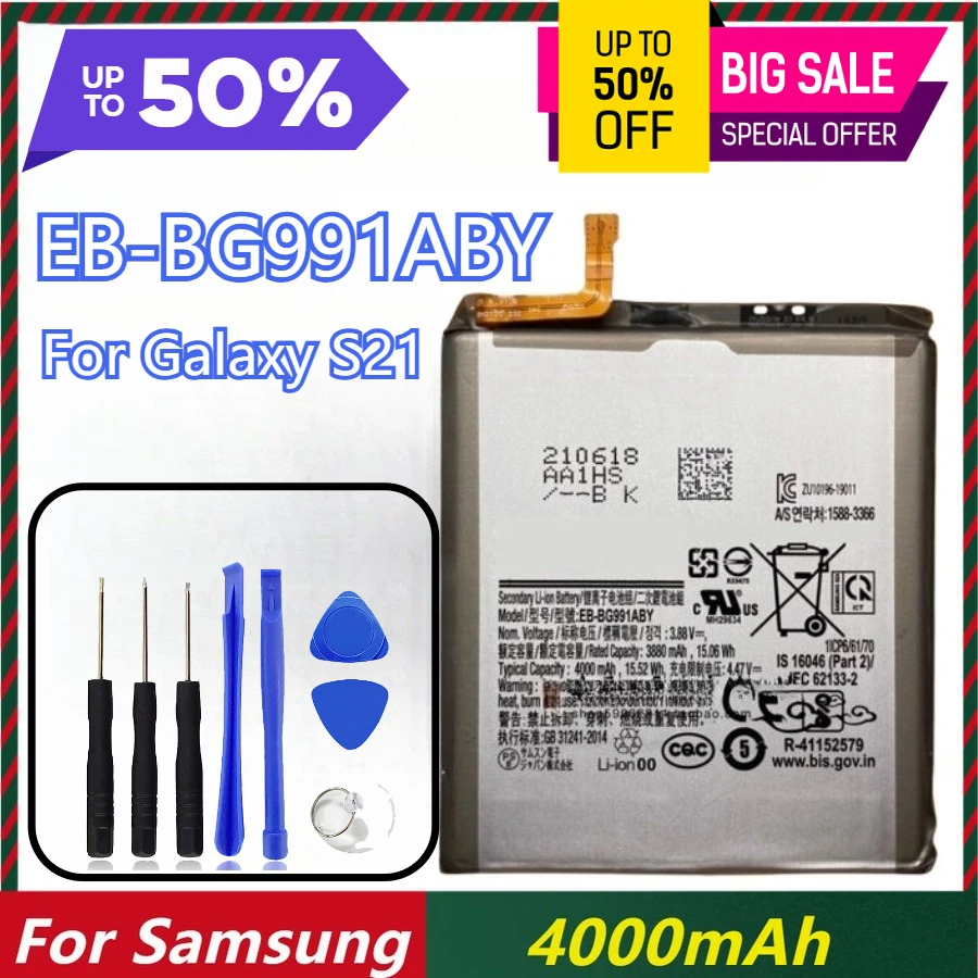 

4000mAh Mobile Phone Batteries for Samsung Galaxy S21 EB-BG991ABY Replacement Battery
