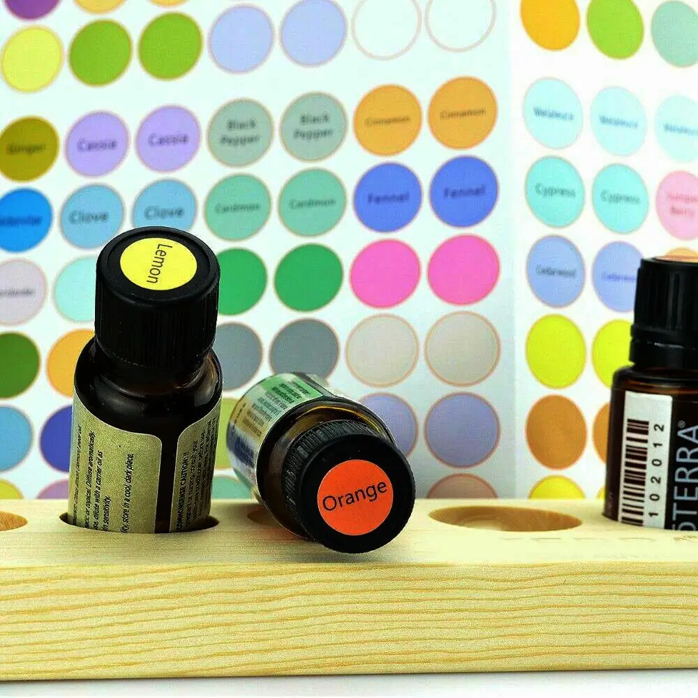 192pcs/Sheet Practical Colorful Paper Stickers Labels for Glass Essential Oil Bottles Cap Lid Labels Blank Round Circles Sticker