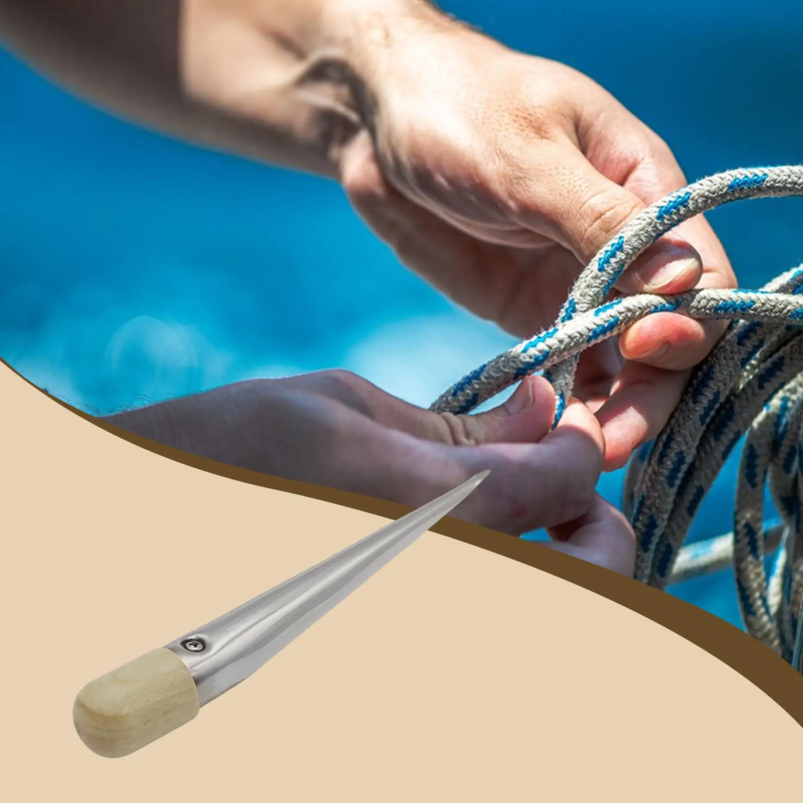 

Морской веревочный нитевдеватель, инструмент для морской веревки, практичное руководство, легко хранить, удобные аксессуары, сращивание веревки для каяков