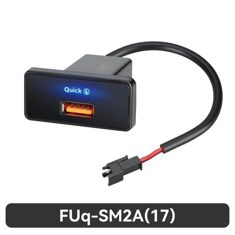 12V/24V Single port Quick Charger 18W Car Bus USB Ports Charge Socket Adapter Mobile Phone Power Plug With Wire