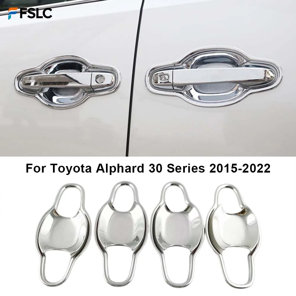 

⭐Genuine⭐ Car Upgrade For Toyota Alphard 30 Series 2015-2022 Door Handle Bowl Cover Trim Protector Scratch-Proof Accessories