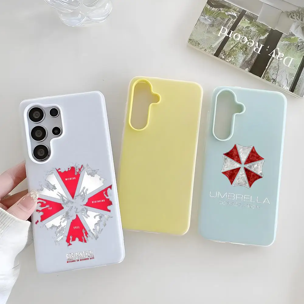 RResidentAdawongEEvils Phone Case Clear TPU Case For Samsung S22-S26, 2-in-1 Detachable Card Holder