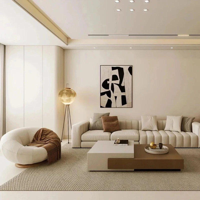 モダン家具　別荘向けカスタマイズ　高級ダイニングテーブルとテレビキャビネット（ホテル用）