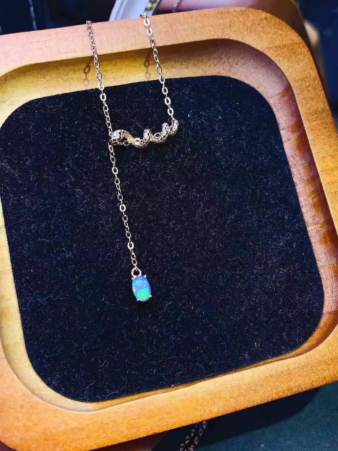 Personality Trend Natual and Real Opal Pendant 925 Sterling Silver Classic Women Fashion Opal pendant