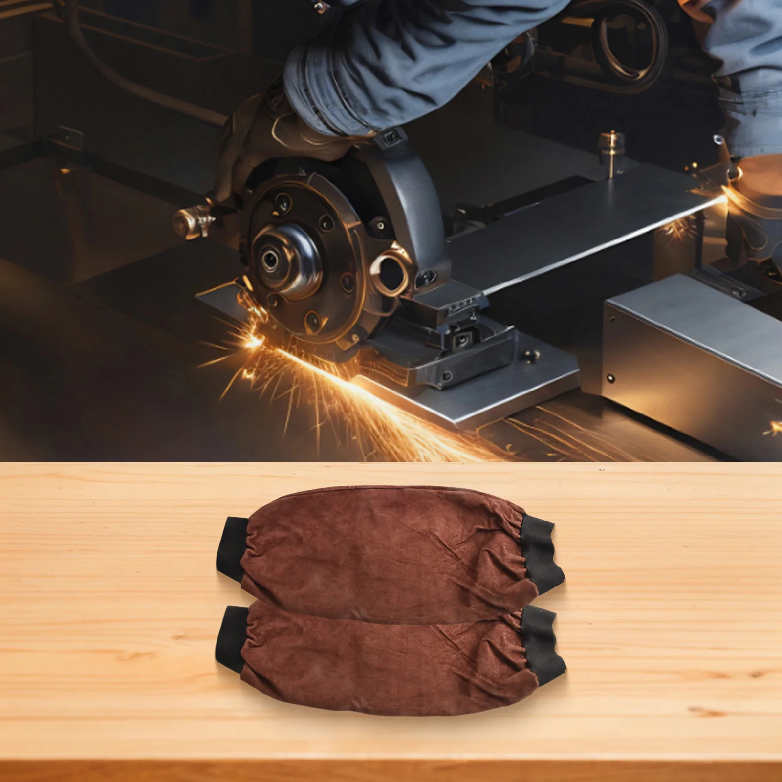 

Holiday Gifts Smelting Heat Resistant Sleeves Cowhide Welding Sleeves Adjustable And Snug Fitting Easy To Wear