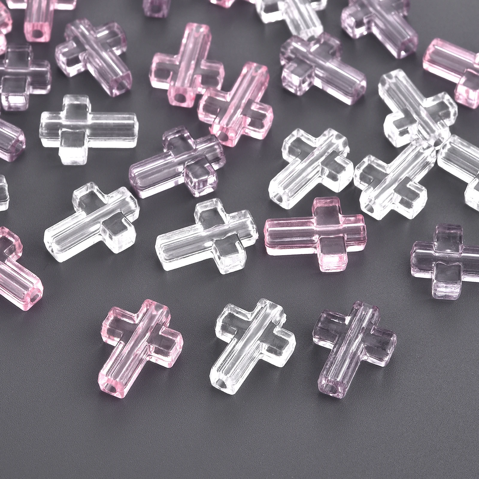 10PCS Cross Shape Austrian Bicone Crystals Beads Spacer Loose Bead For DIY Jewelry Making Material Bracelet Necklace Accessories