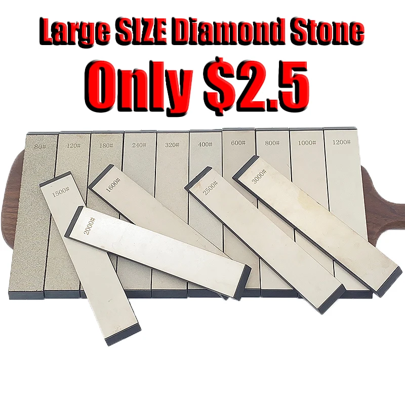 Diamond Sharpening stone knife Sharpening Kitchen grinding Blade Stone tool Size 160mm*30mm Sharpen blade whetstone grinding Big