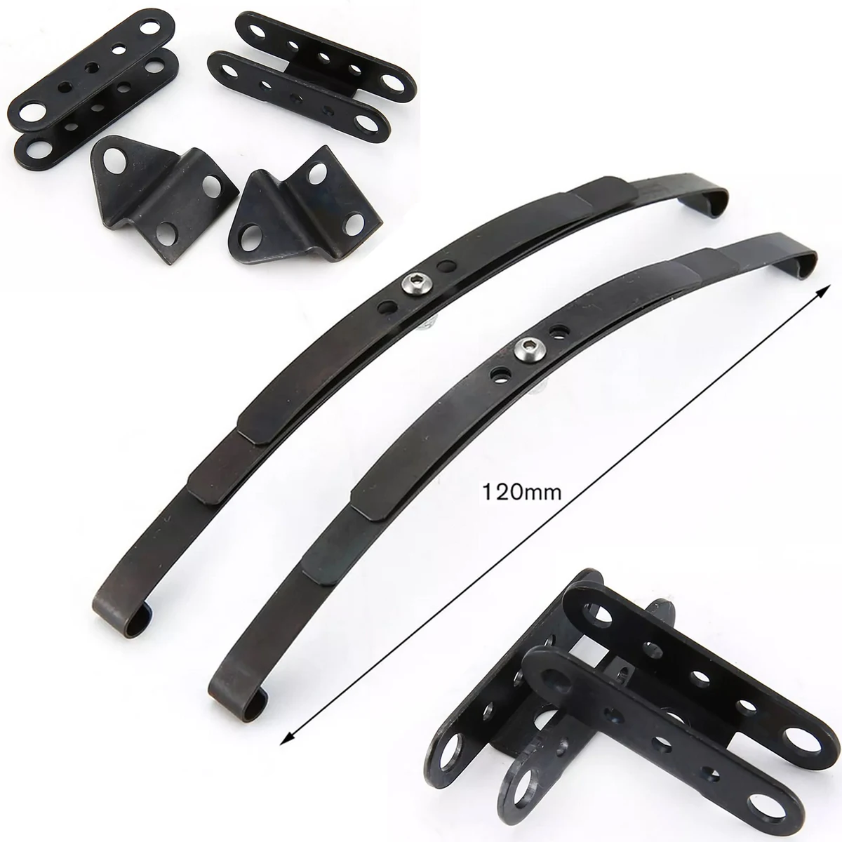 Metal Hard Leaf Spring Suspension Bar with Accessories for 1/10 D90 RC4WD Tamiya Axial RC Truck Rock Crawler Upgrade Parts