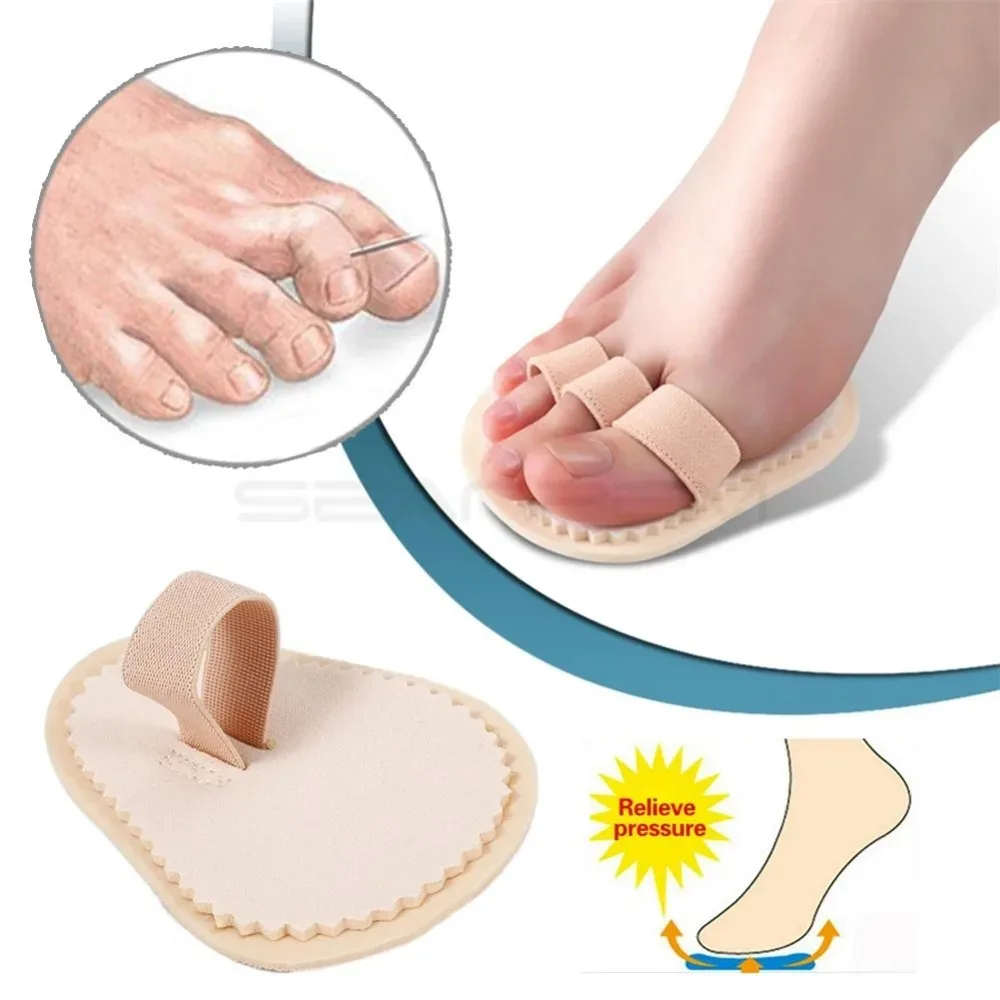 2pc Forefoot Toe Separator Toe Straightener Pad for Hallux Valgus Relief and Overlapping Comfortable Protective Cushion,Reusable