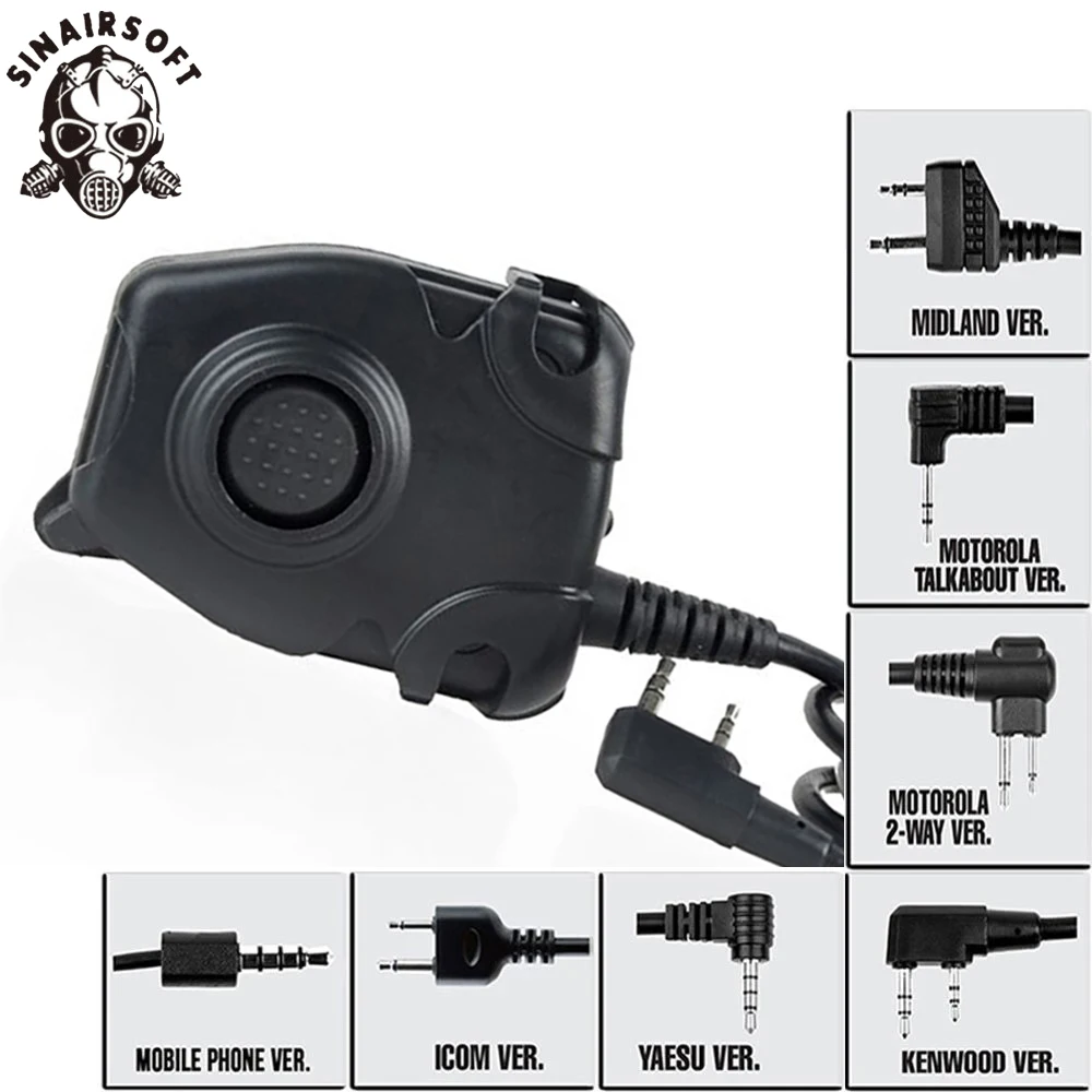 

Тактическая гарнитура, телефонный кабель для тактической гарнитуры Z ComtacII H50 MSA SORDIN H60 HD03 Kenwood Baofeng, двусторонняя радиосвязь