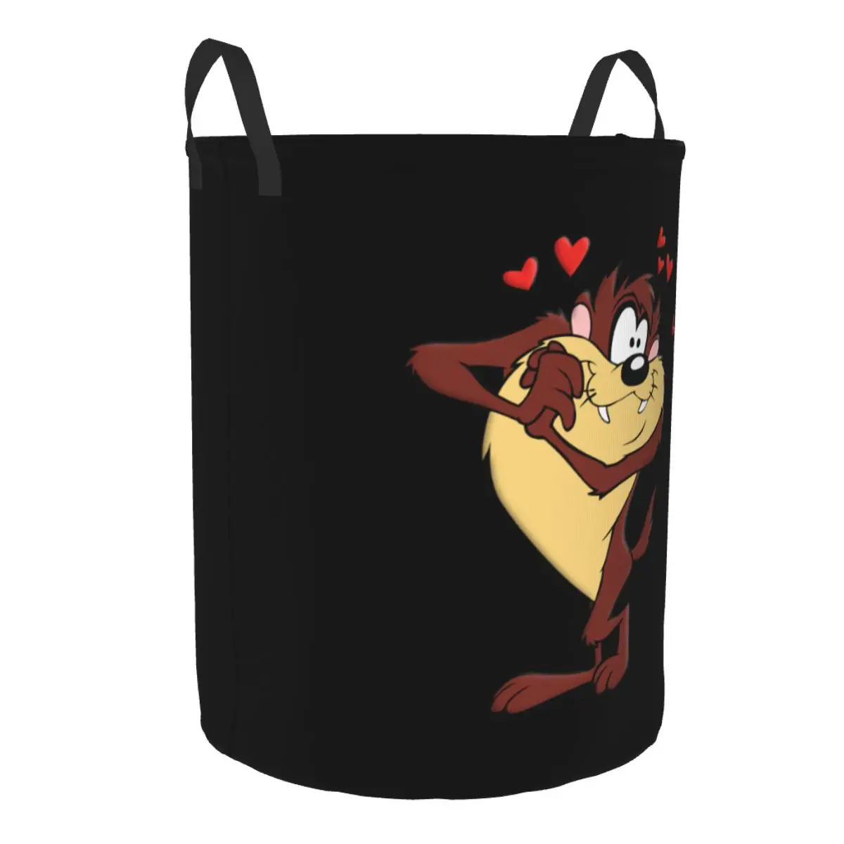 Custom Tasmanian Devil Laundry Hamper Large Clothes Storage Basket Comic Cartoon Wild And Crazy Toy Bin Organizer for Boy Girl