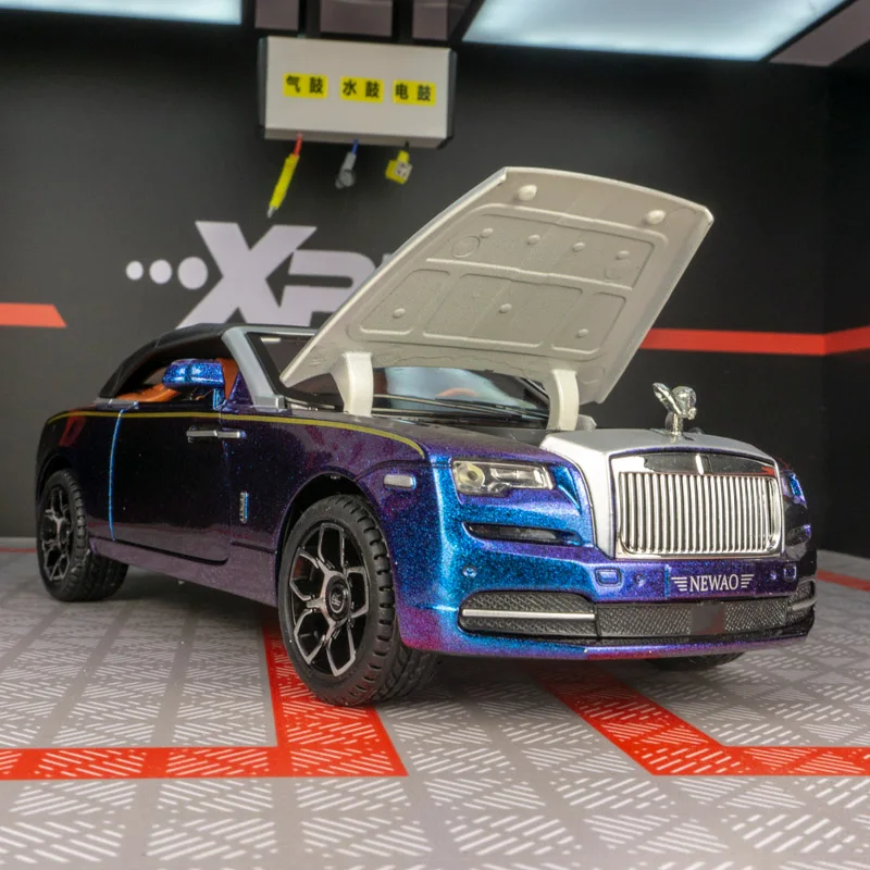 1:24 Rolls Royce, decoración de modelo de coche de aleación de lujo a la moda, puertas y capó de motor, el maletero se puede abrir para juguetes para niños