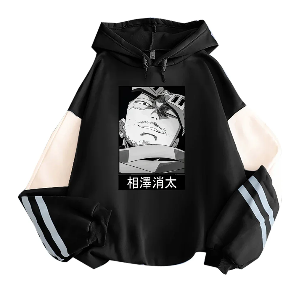 My Hero Accaademia  Anime Sweatshirts Aizawa Shouta Laugh Printed Hoodie Cartoon Style Women Men Casual Crewneck Winter Streetwe