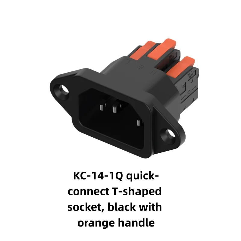 Conector de Alimentación CA de 250V10A, Conexión Rápida sin Soldadura, Toma de Tres Núcleos