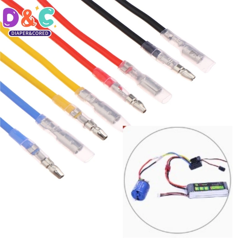 1set Silicone Wire 4.0mm Bullet Male & Female Plug Brushed Motor ESC Connection Cable