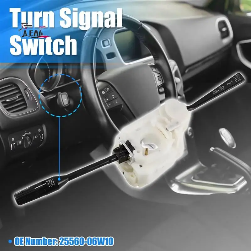 

AEA6-Steering Column Turn Signal Wiper Switch Cruise Control Switch 25560-06W10 For Nissan 720 Pickup Combination Switch