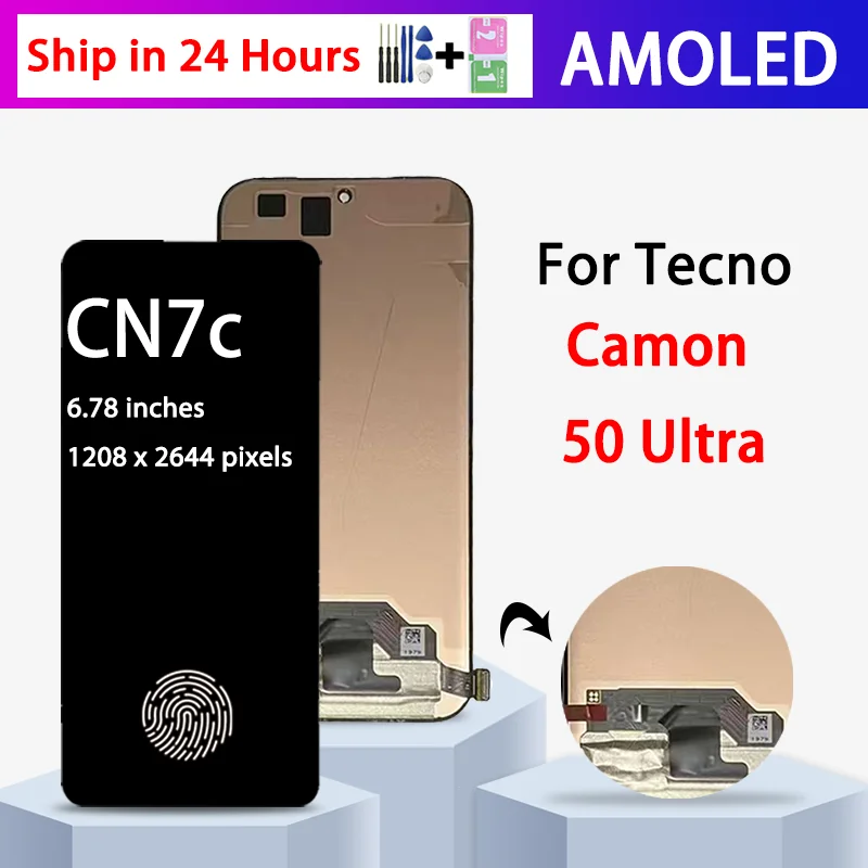 CN7c Premium Lcd For Tecno Camon 50 Ultra Display Touch Screen Digitizer Panel Assembly Replacement Repair Parts